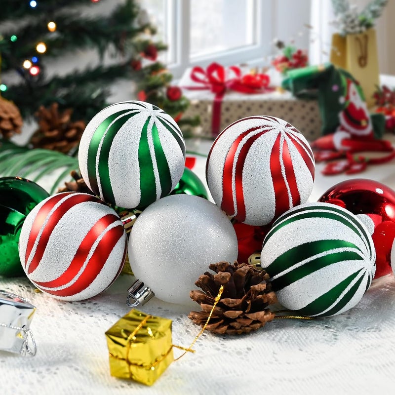 pyntop Christmas Balls Ornaments for Xmas Tree- 30Pcs Shatterproof Christmas Tree Decorations, 2.36" Hanging Balls Muti-Color Xmas Ball Ornaments Set for Holiday Party Decoration Perfect Super Bulbs - Image 3